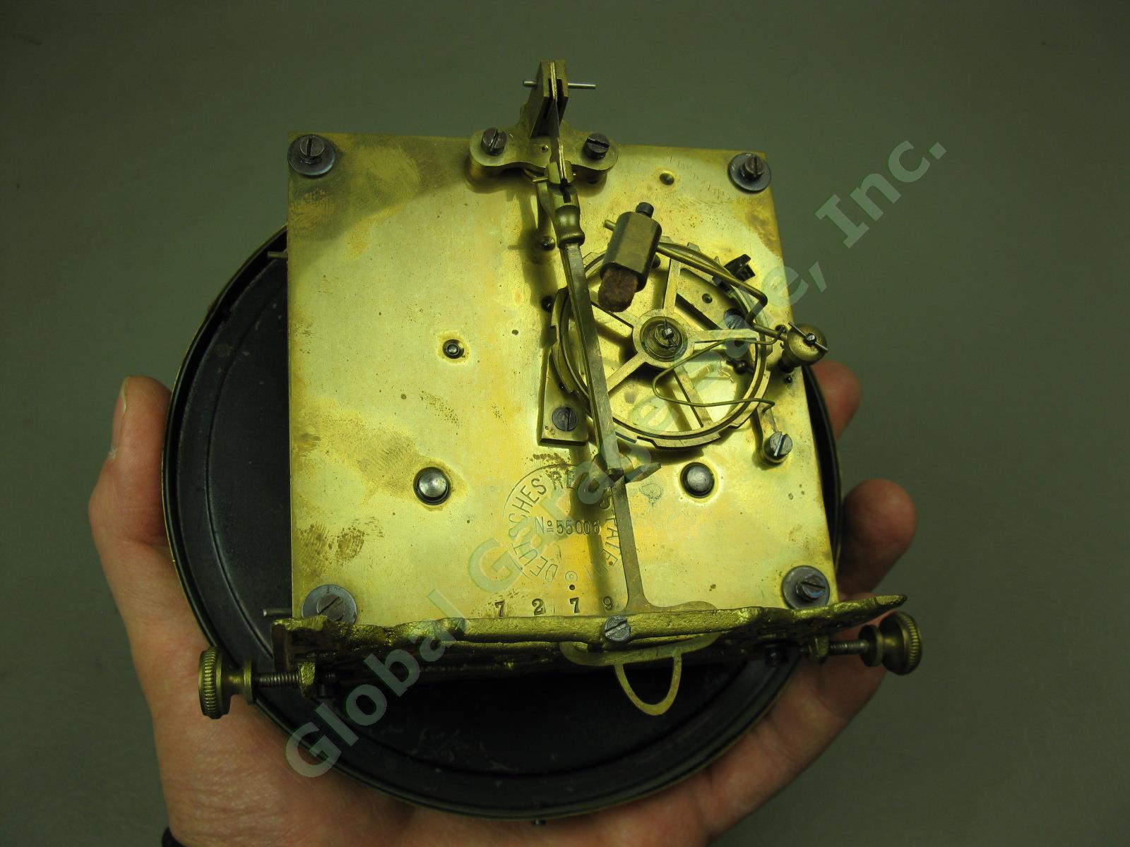 Antique Deutsches Reich German Pendulum Regulator Wall Clock Patent 55006 72797 10