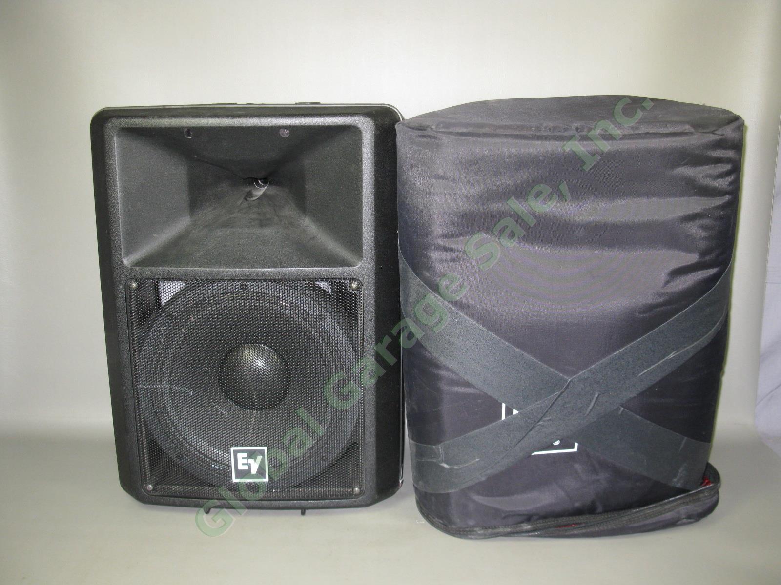 EV Electro-Voice SX300a 300W 12" 2 Way Powered DJ PA Speaker W/ Padded Cover Lot