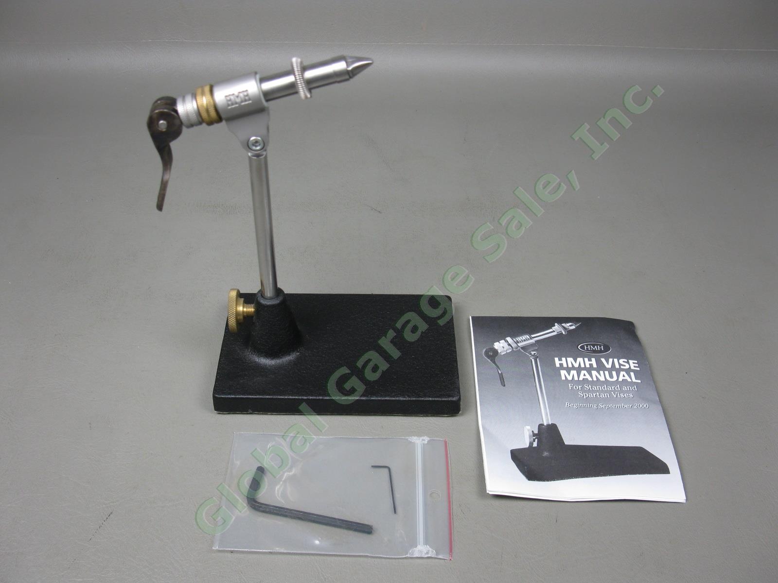HMH Spartan Fly Tying Vise W/ Omni Jaw Pedestal Base Material Clip Manual Bundle