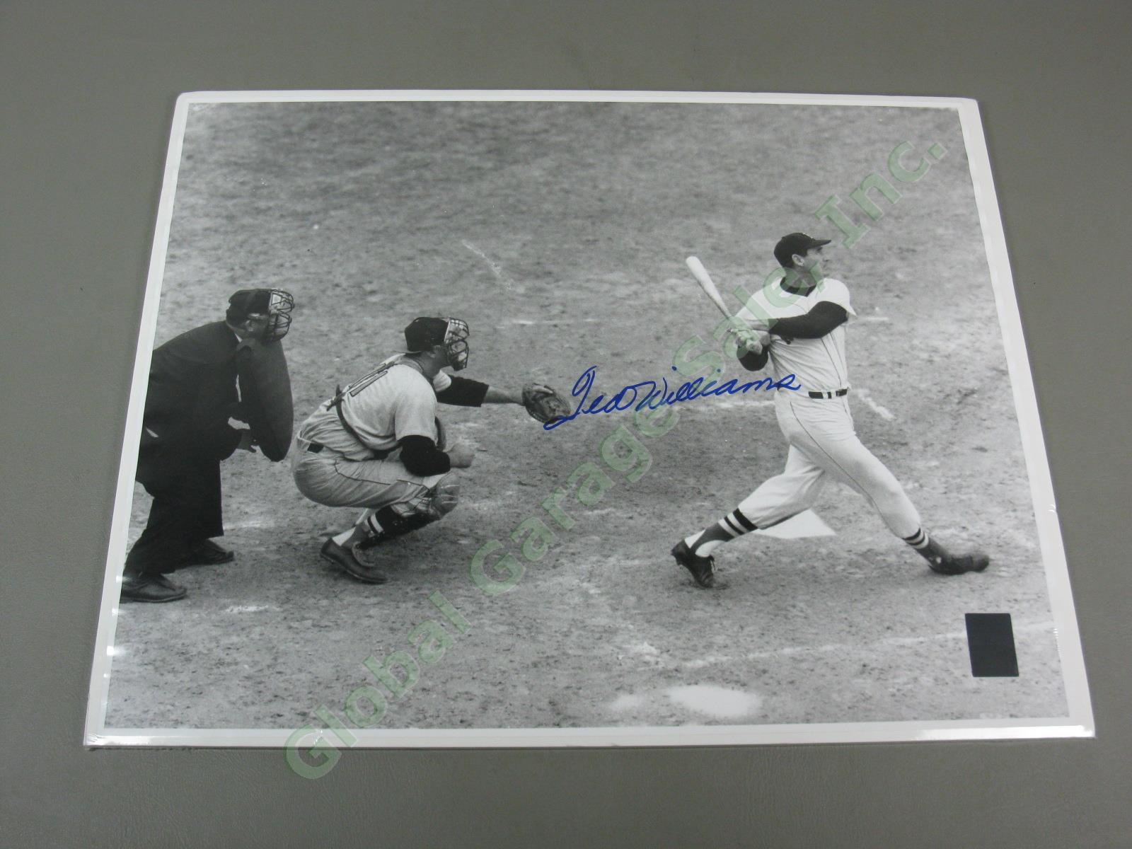 Ted Williams Last Home Run Signed 16"x20" Red Sox Photo w/COA + Yaz Autograph NR 1