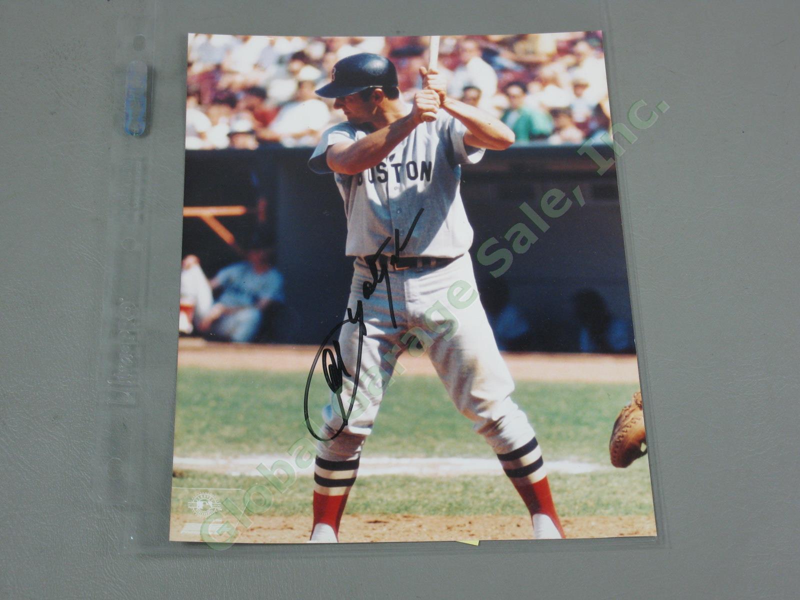 Ted Williams Last Home Run Signed 16"x20" Red Sox Photo w/COA + Yaz Autograph NR 6