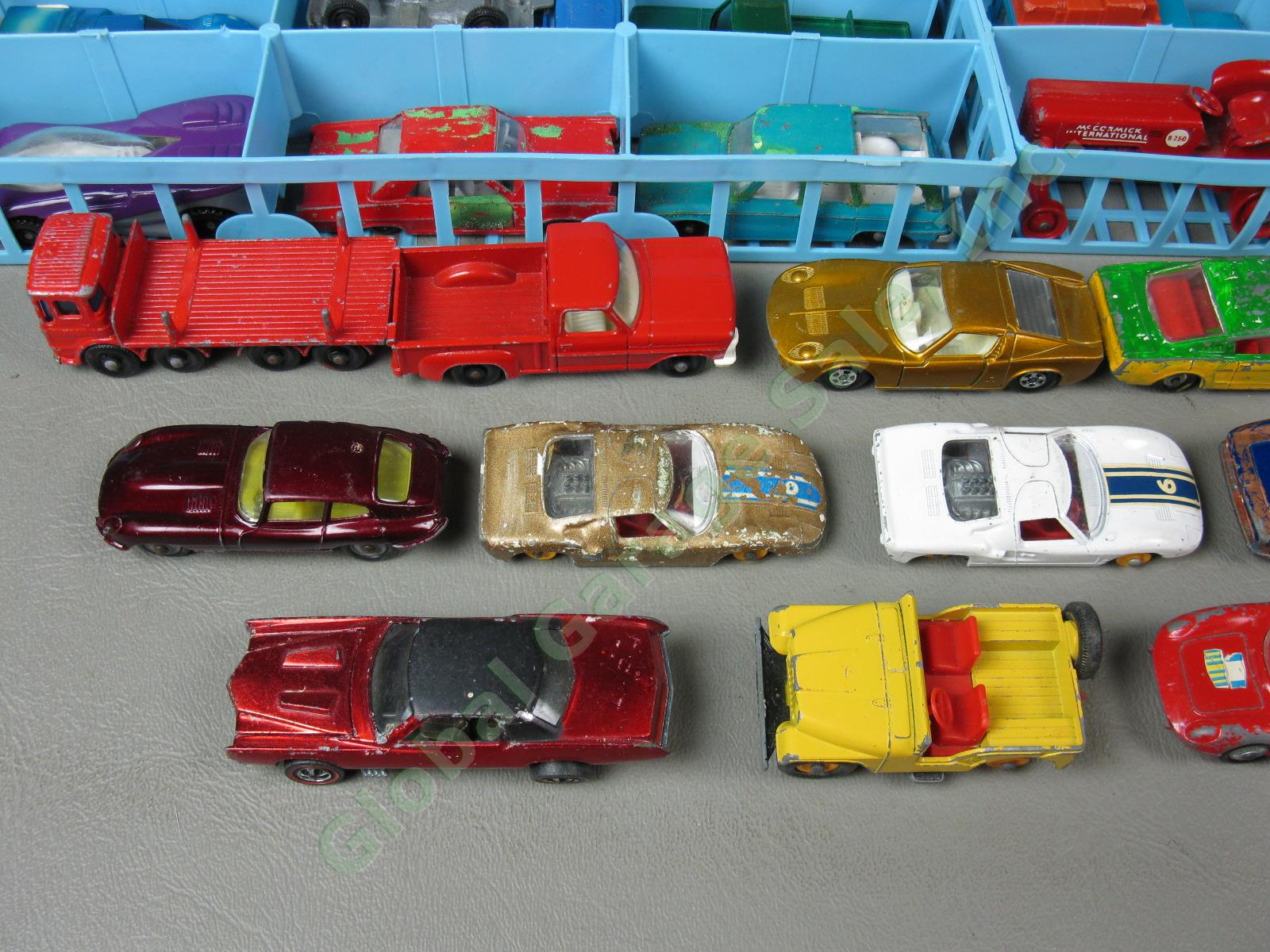 64+ Vtg Lesney Matchbox Hotwheels Tootsie-Toy Diecast Car Truck Farm Lot + Case+ 1