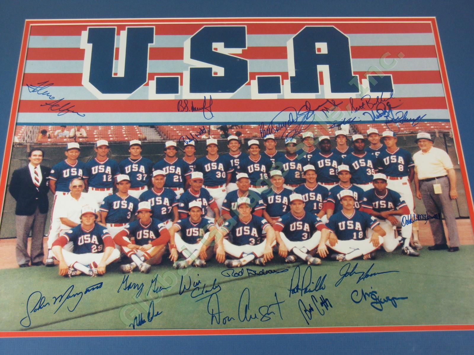 1984 USA Olympic Baseball Team Signed 16"x20" Photo w/ 21 Autographs McGwire +NR 1