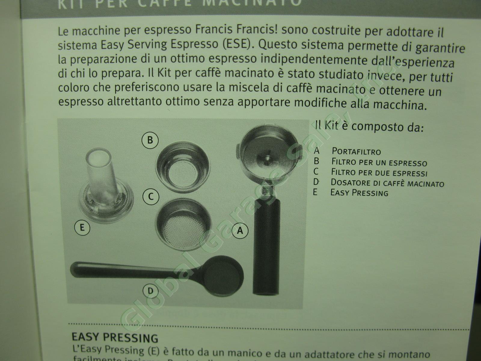 Illy Francis Holder Ground Espresso Coffee Kit A000094 For Brass Boiler X1,3,4,5 4