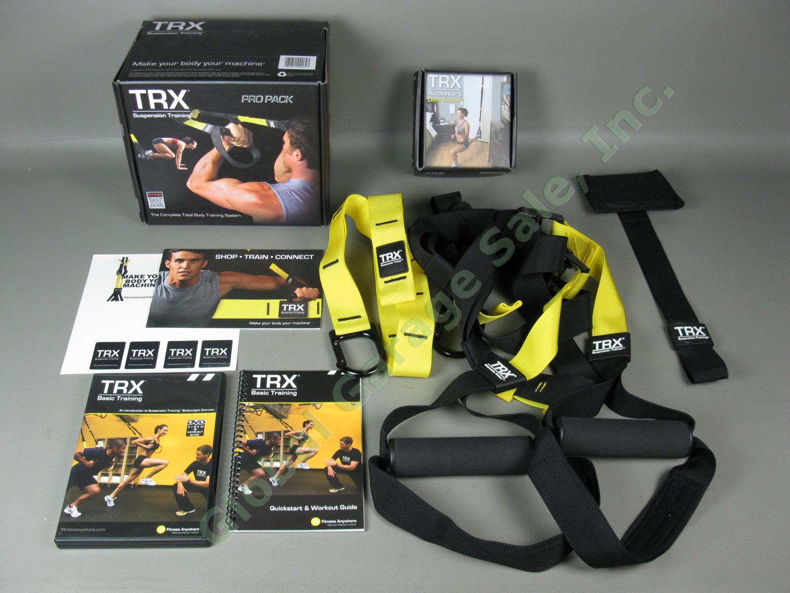 TRX Pro Pack Suspension Trainer W/ DVDs + Door Anchor Mint Condition No Reserve!
