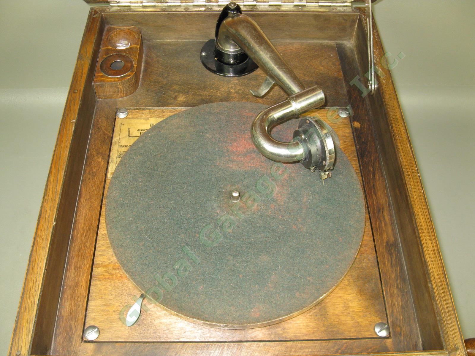 Victor Talking Machine Windup Tabletop Phonograph Victrola Exhibition Reproducer 3
