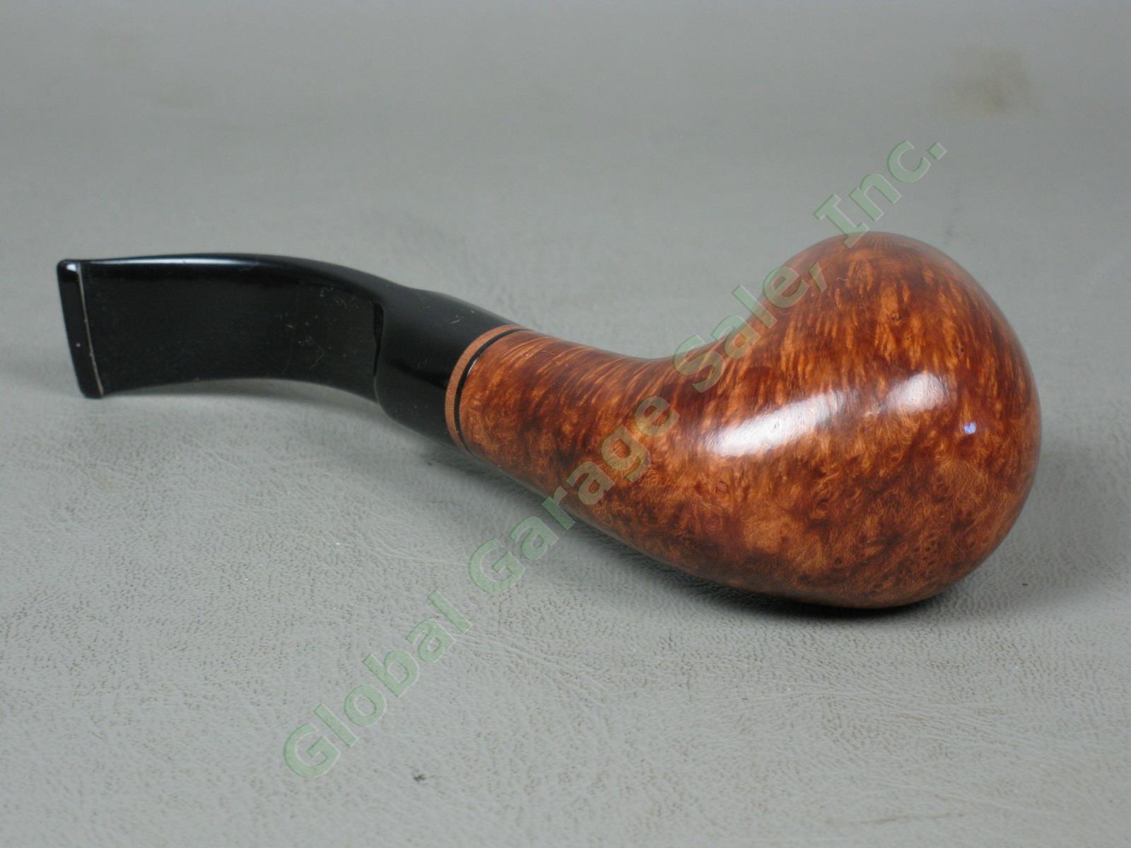 Vtg Sherlock Holmes Calabash Meerschaum Tobacco Pipe w/Box + Molina Italy w/Case 9