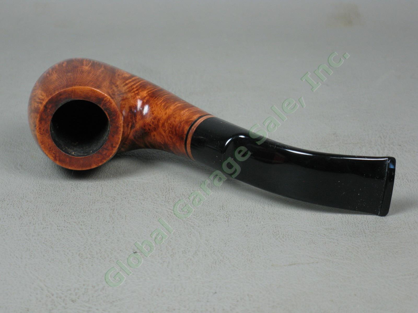 Vtg Sherlock Holmes Calabash Meerschaum Tobacco Pipe w/Box + Molina Italy w/Case 11
