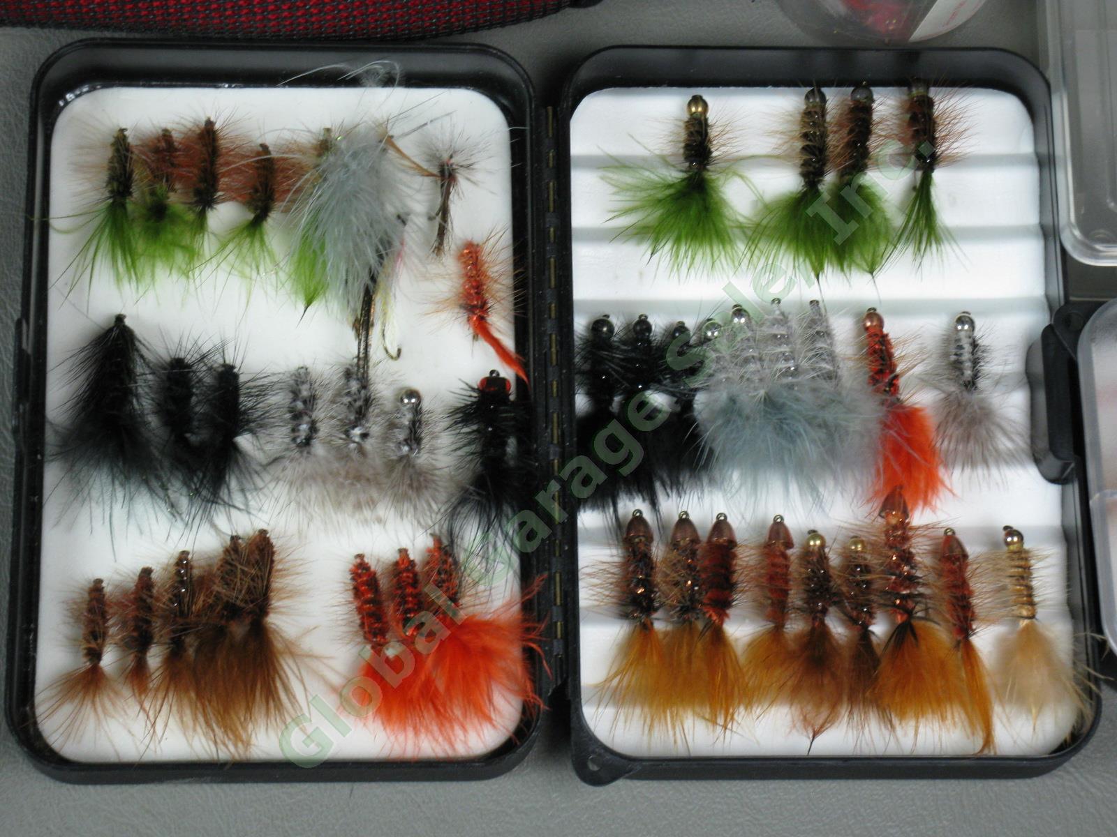 HUGE Lot 700+/- Fly Fishing Flies Trout Wet Dry Caddis Nymph w/ Cabelas Bag NR! 2
