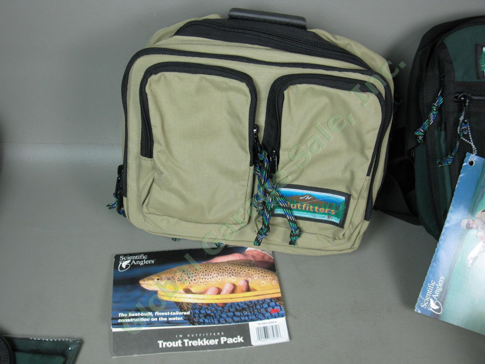 Huge Fly Fishing Gear Lot LL Bean Vest Orvis Cases Line New Bags Books Cabelas + 6