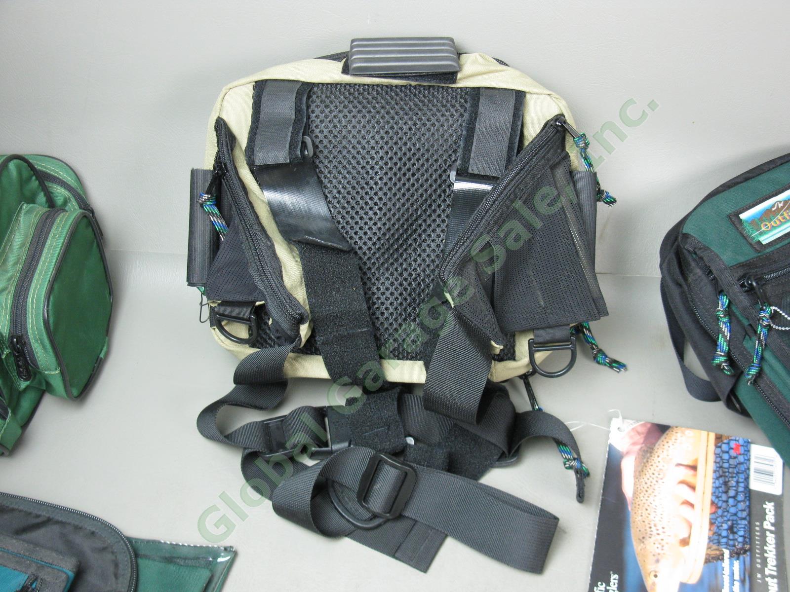Huge Fly Fishing Gear Lot LL Bean Vest Orvis Cases Line New Bags Books Cabelas + 7