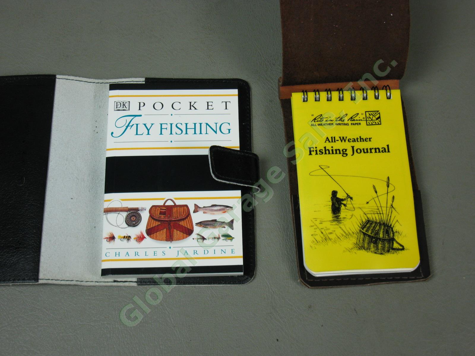 Huge Fly Fishing Gear Lot LL Bean Vest Orvis Cases Line New Bags Books Cabelas + 14