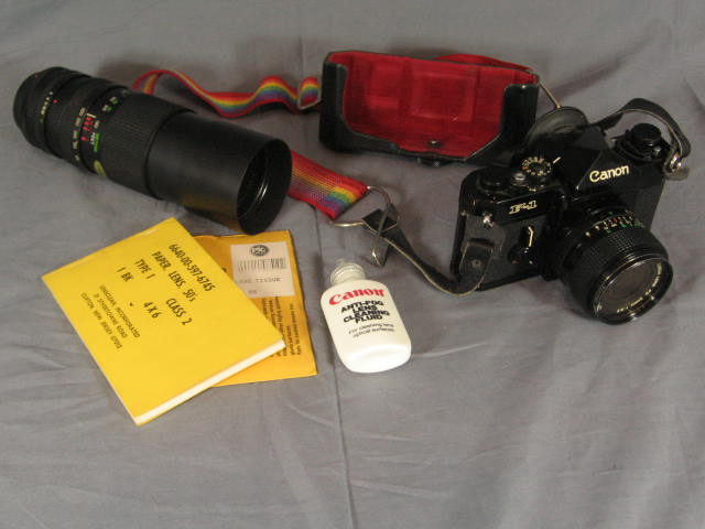 Canon F-1 Camera + Motor Drive + 100-300mm Zoom Lens NR