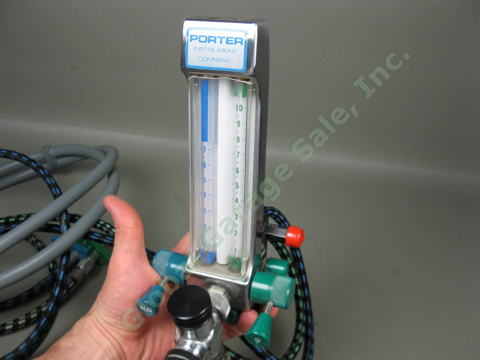 Porter Nitrous Oxide Flowmeter Setup For Conscious Patient Sedation Chemetron NR 4