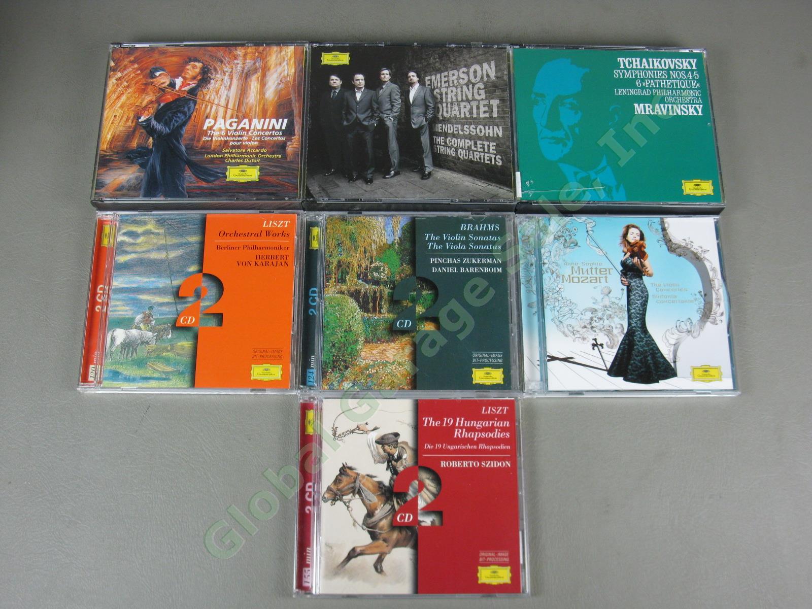 Huge Deutsche Grammophon Classical Music 45 CD Lot Brahms Mozart Liszt Dvorak NR 8