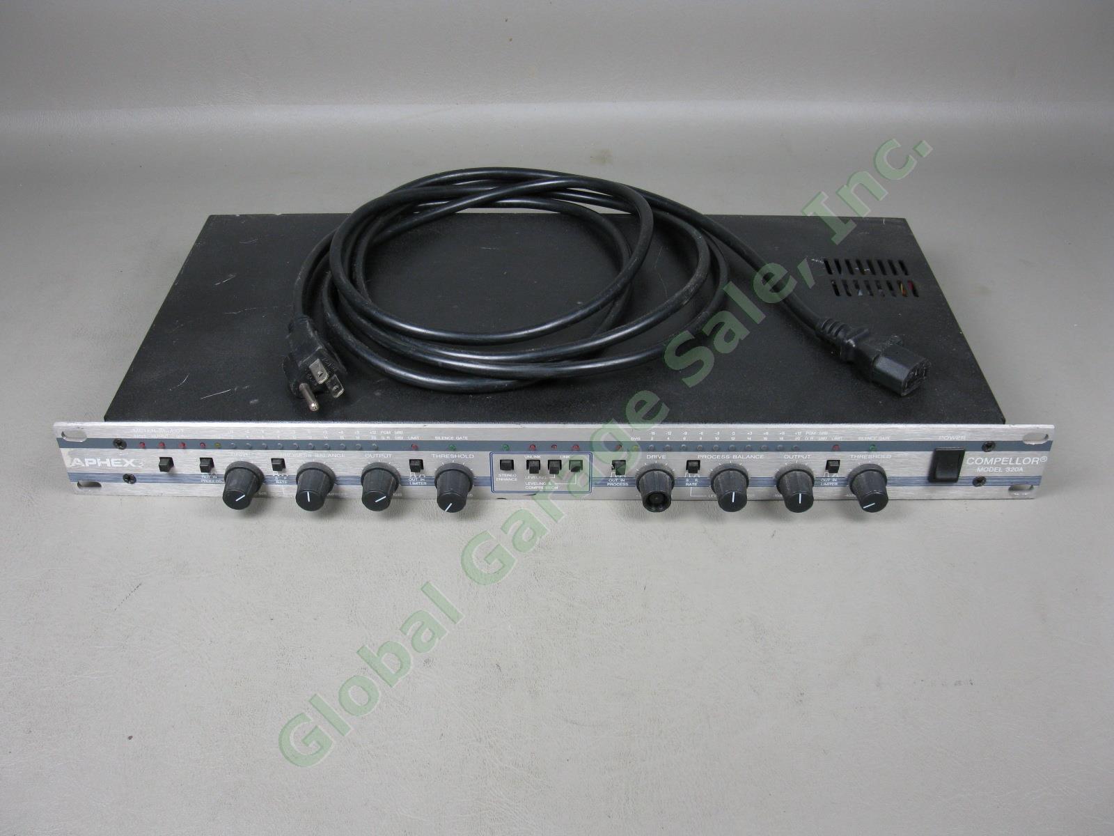 Aphex Compellor 320A Dual Channel Rack Mount Audio Compressor Leveler Limiter NR