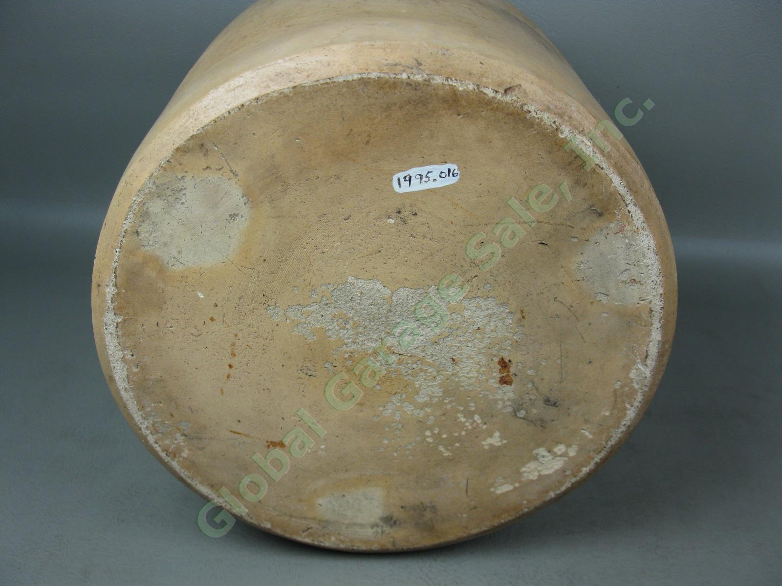 Vtg Antique H.N Ballard Burlington VT 3-Gallon Cobalt Salt Glaze Stoneware Crock 6