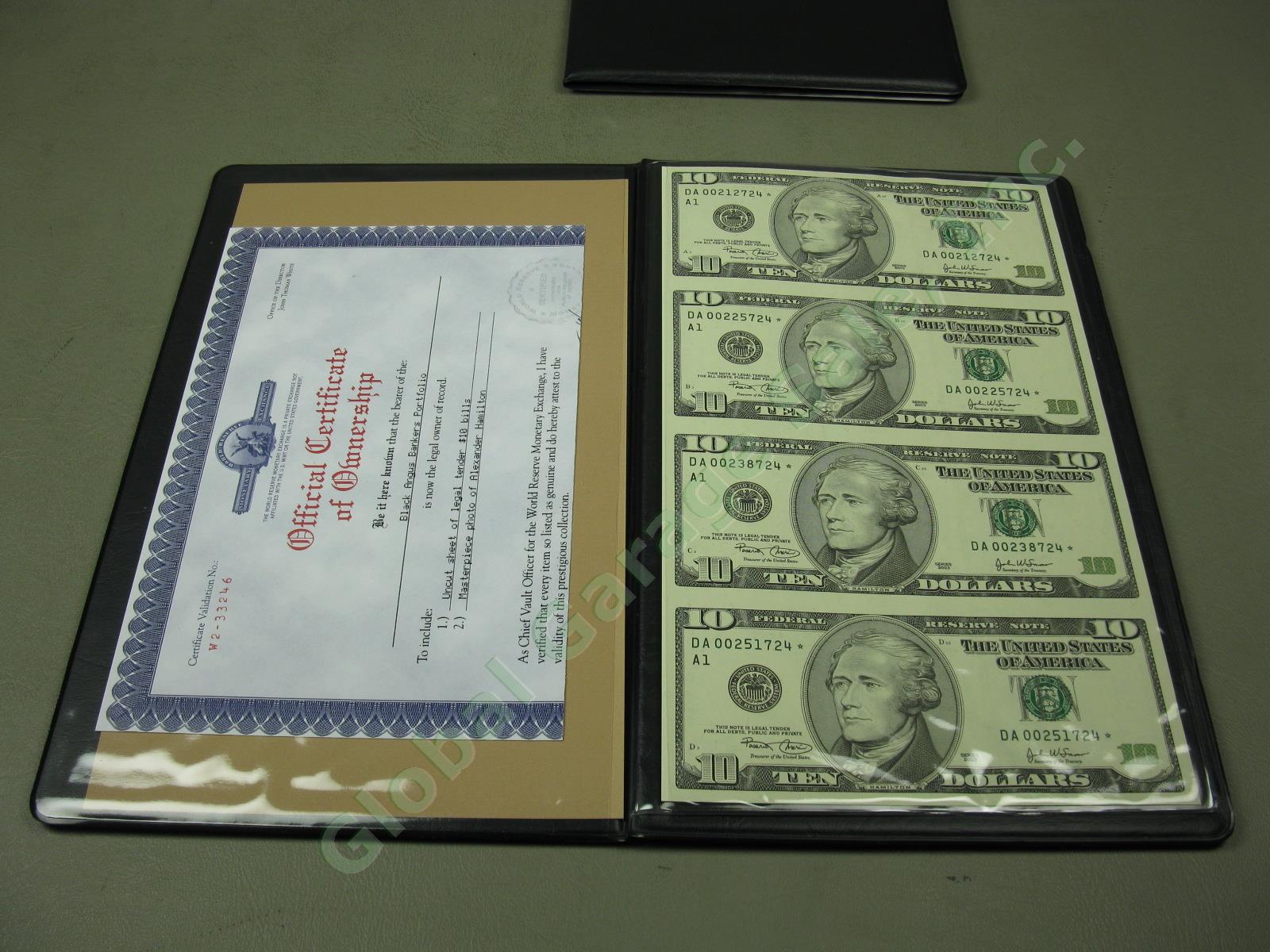 4 World Reserve Monetary Exchange Uncut Sheet US Bill Note Album Book Sets $1-20 5
