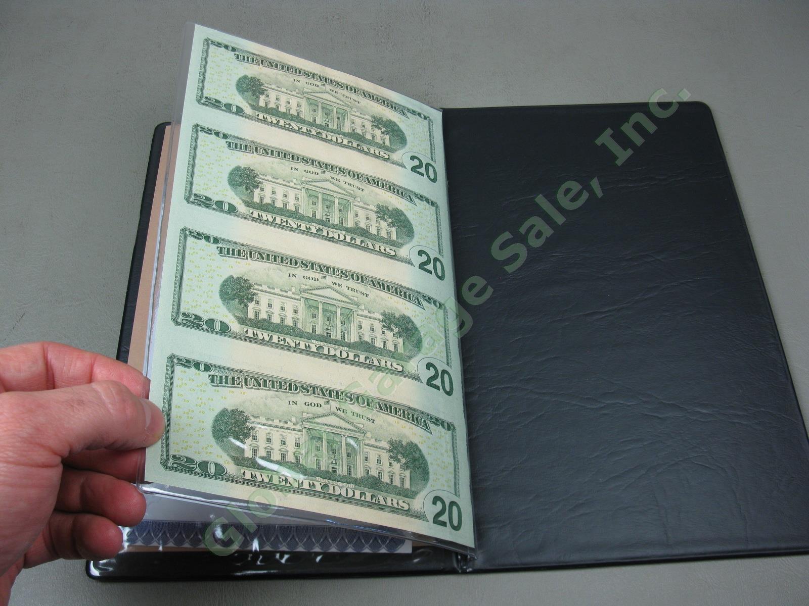 4 World Reserve Monetary Exchange Uncut Sheet US Bill Note Album Book Sets $1-20 8
