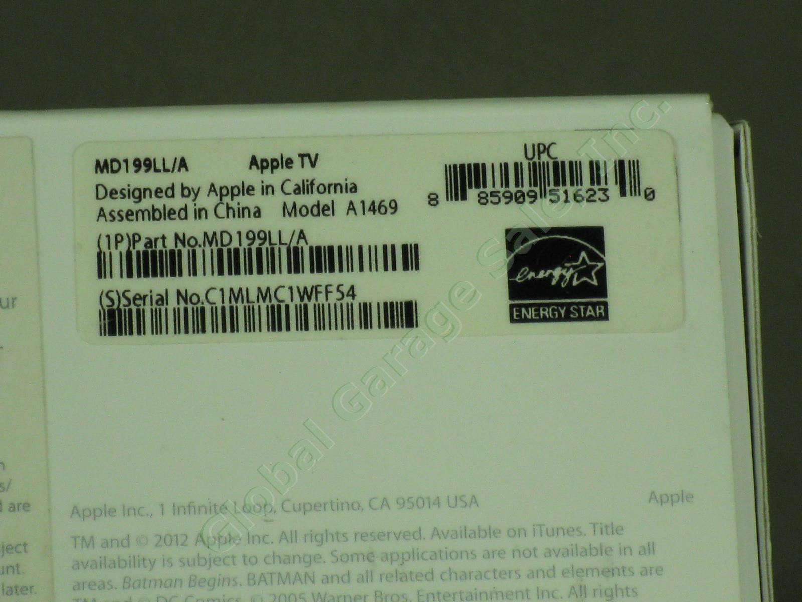 Apple TV 1080p 3rd Gen Generation A1427 MD199LL/A One Owner Box Remote HDMI NR! 5