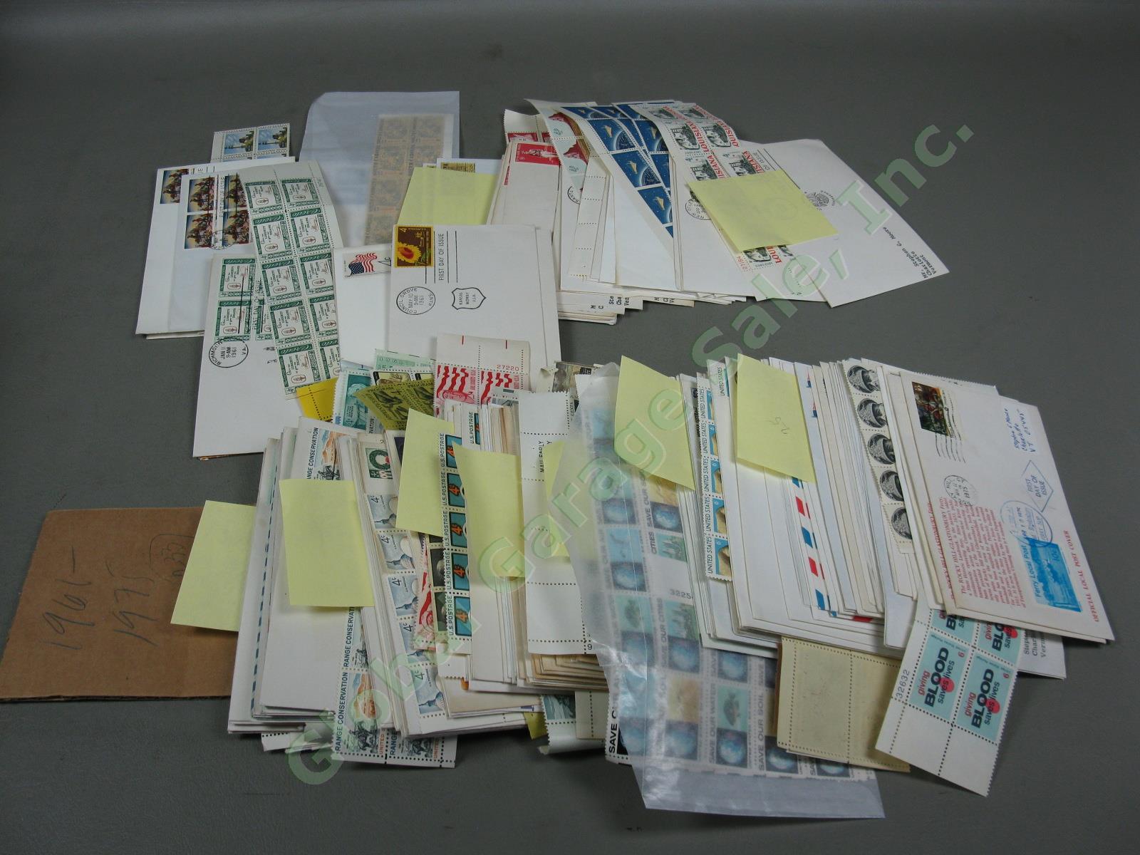 HUGE LOT ~800 Mixed Vtg FDC + US Stamp Plate Block Sheet Collection 1953-1975 NR 6
