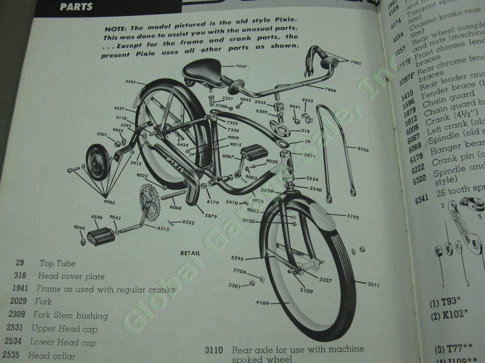 Vtg 1960s Arnold Schwinn Bicycle Dealer Part Accessory Service Manual Binder Lot 8