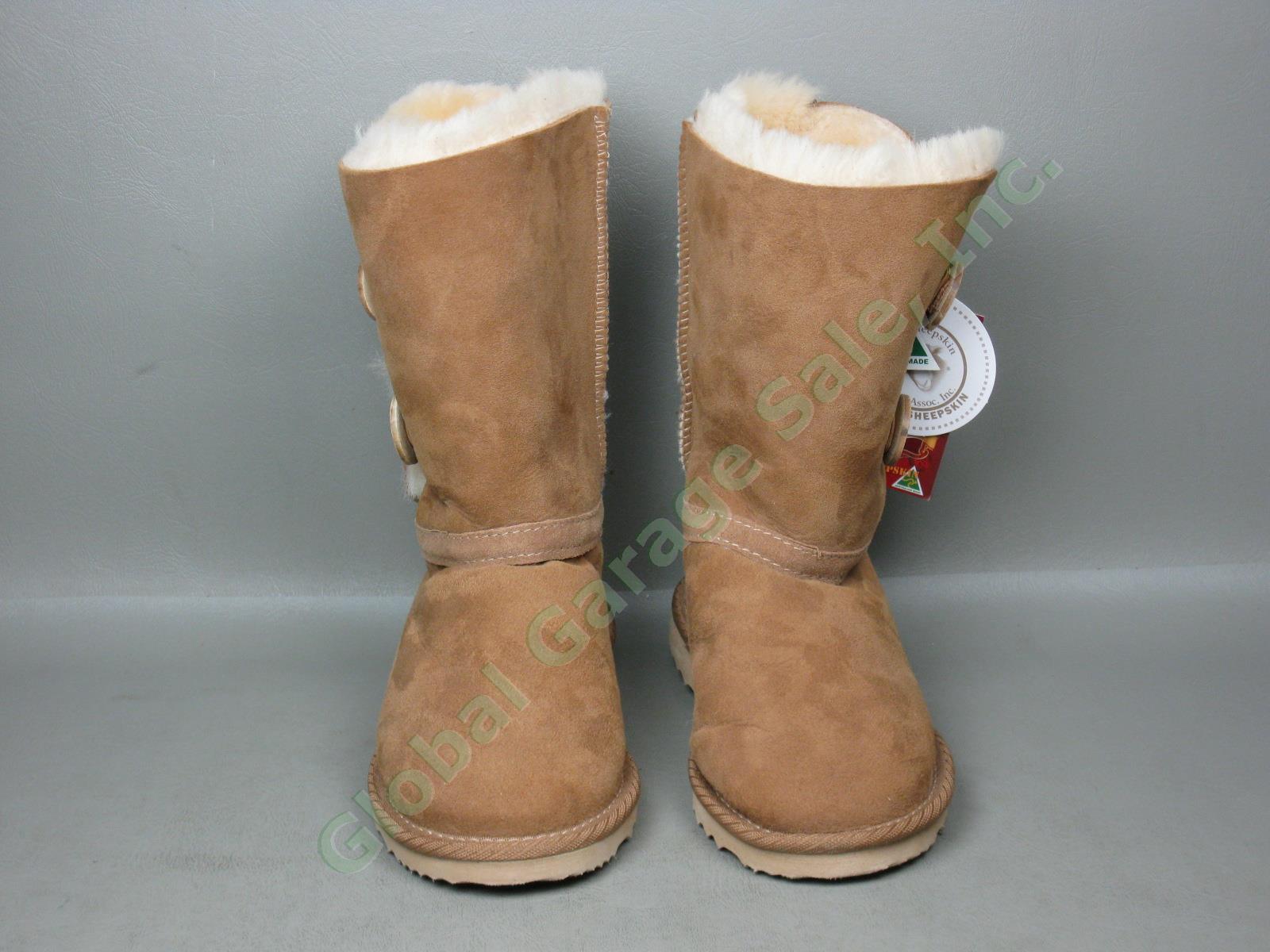 NWT Ladies Womens UGG Sheepskin Tall Button Boots w/Tags US 5-6 5.5 UK 3 EU 35.5 1