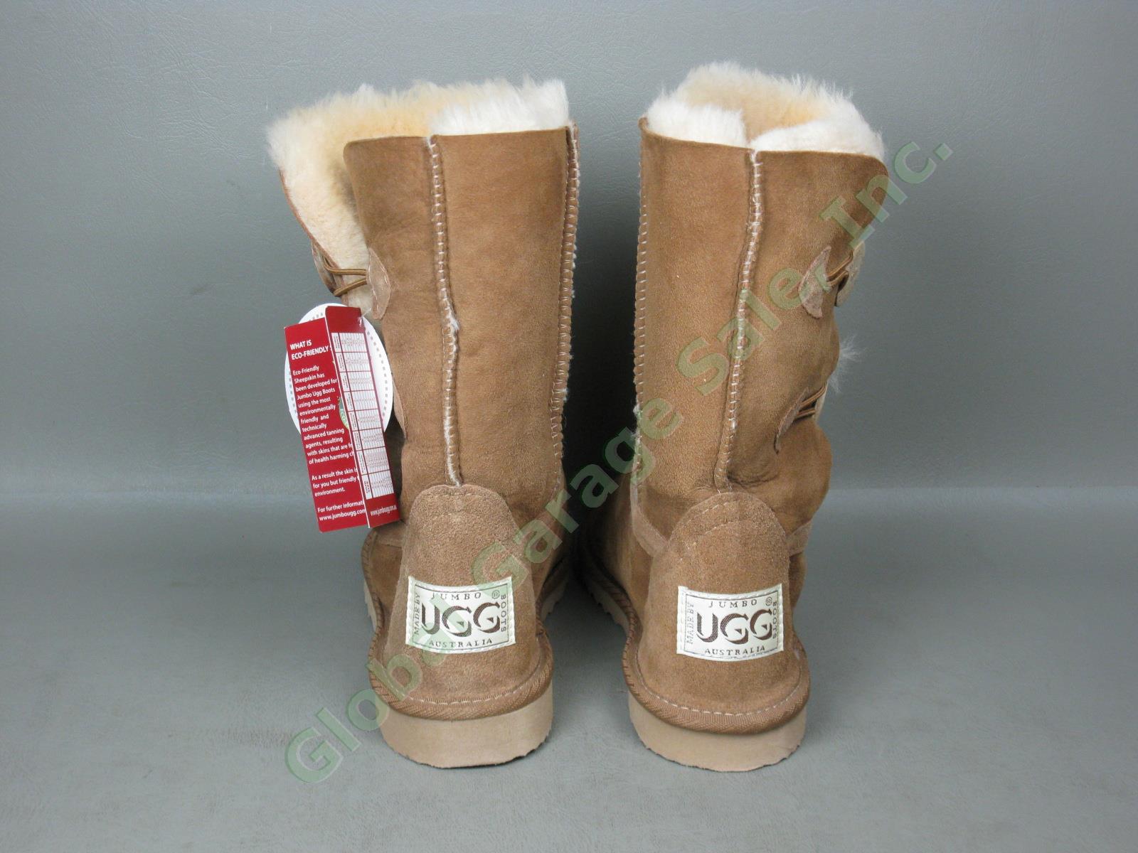 NWT Ladies Womens UGG Sheepskin Tall Button Boots w/Tags US 5-6 5.5 UK 3 EU 35.5 2