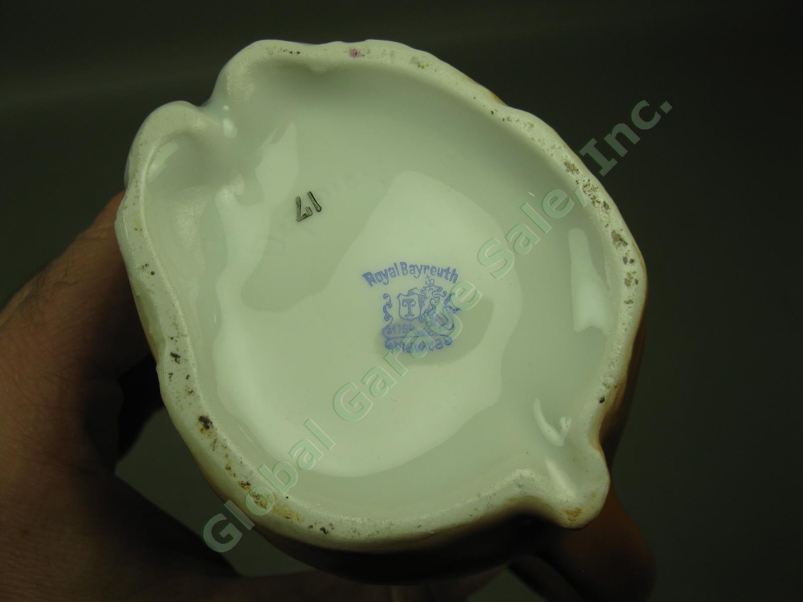 Vtg Antique Royal Bayreuth Bavaria Porcelain Figural Bear Creamer Pitcher 4.5" 4