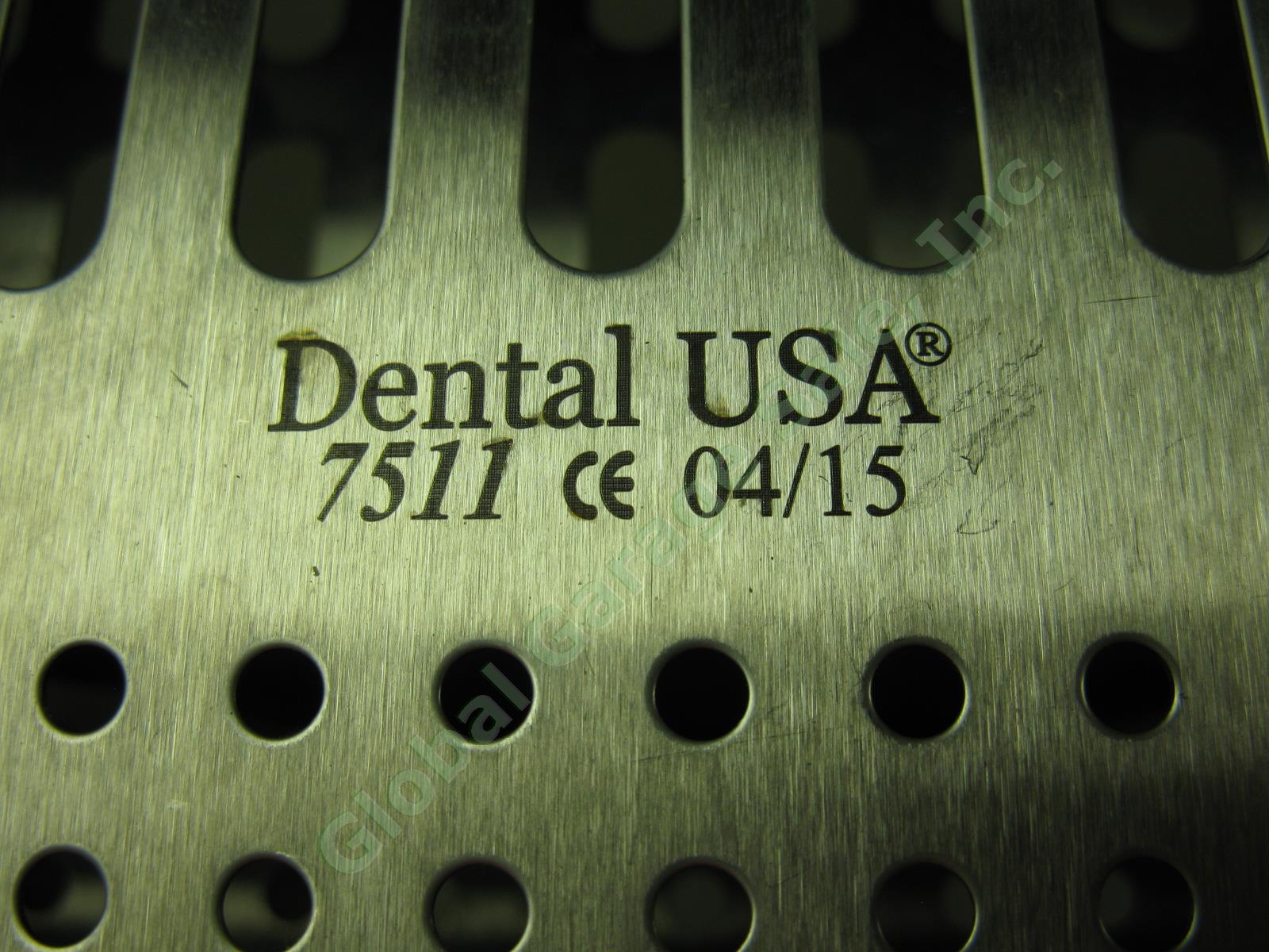 3 Stainless Dental Instrument Sterilizer Cassettes Trays Racks Box Lot Hu-Friedy 3