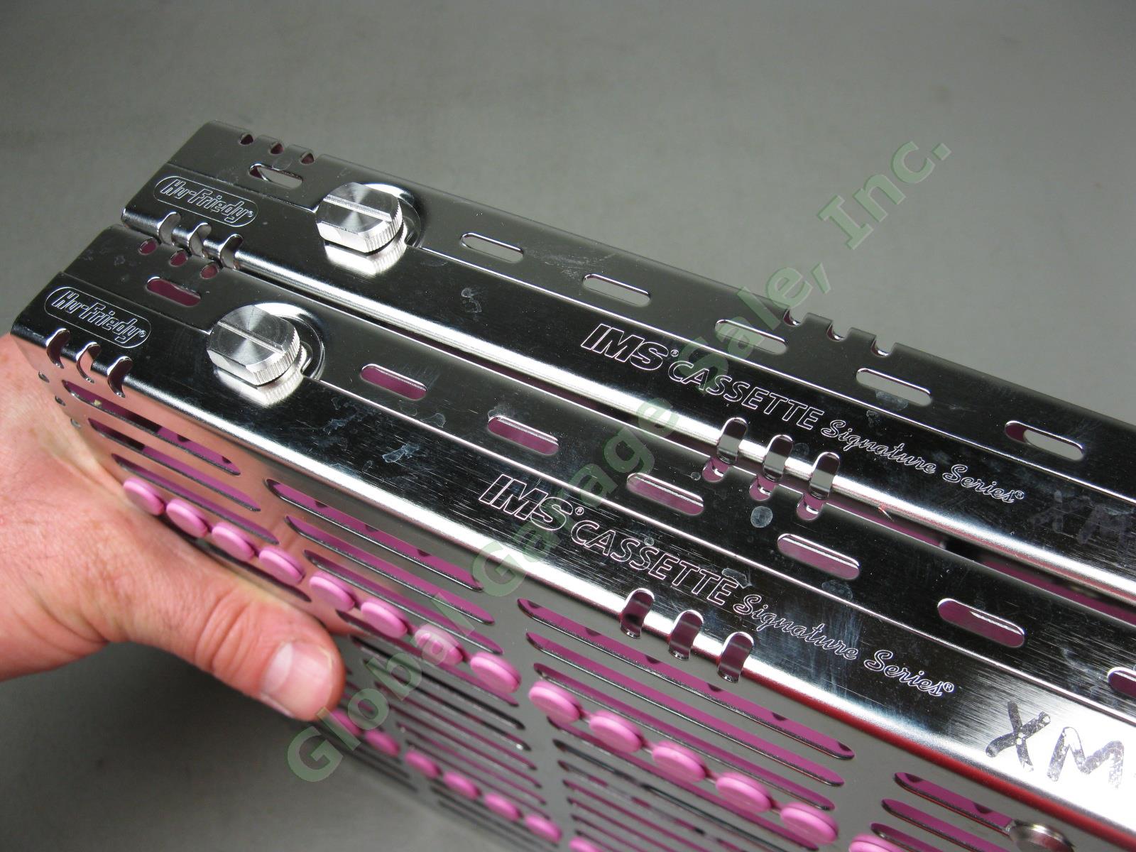 3 Stainless Dental Instrument Sterilizer Cassettes Trays Racks Box Lot Hu-Friedy 4