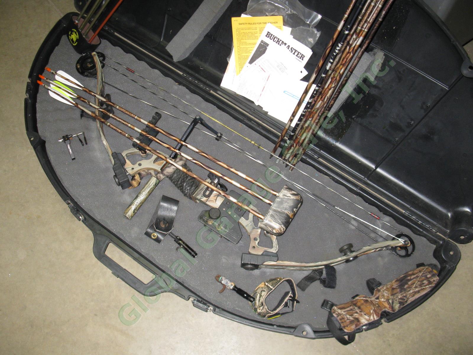 Jennings Buckmaster RH Compound Bow 29" DL 70# DW w/Case + Arrows + Extras NR! 1