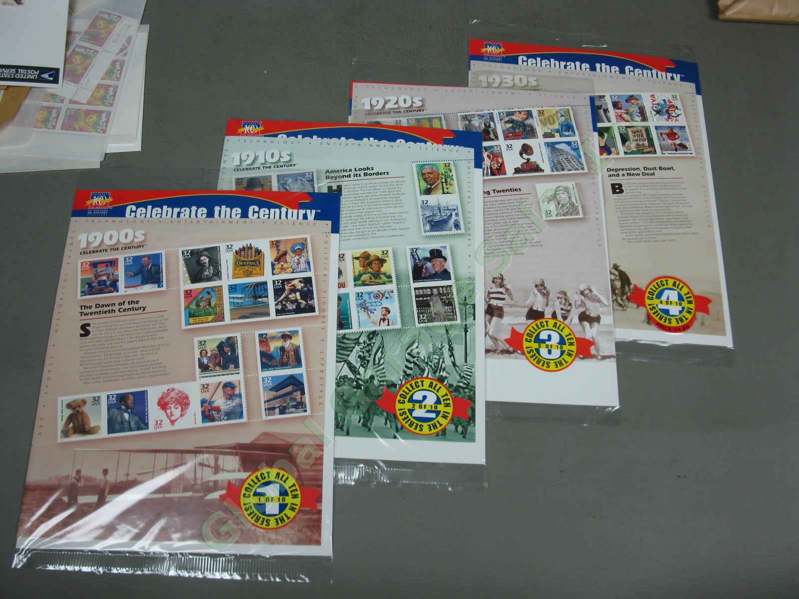 Vtg US + World Stamp Lot 1928 Scotts Imperial Album Sheets Blocks Postcards NR! 30