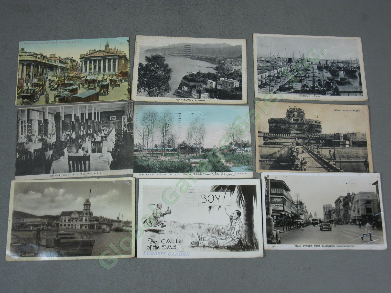 Vtg US + World Stamp Lot 1928 Scotts Imperial Album Sheets Blocks Postcards NR! 36