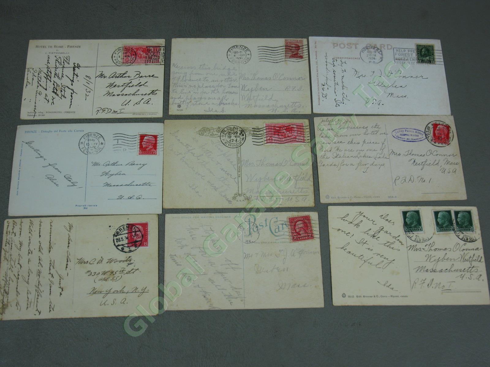 Vtg US + World Stamp Lot 1928 Scotts Imperial Album Sheets Blocks Postcards NR! 39