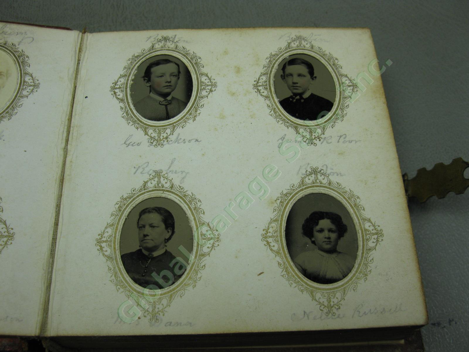 Vtg Antique 1870s Victorian Civil War Era Miniature Photo Album +38 Tintypes Gem 7