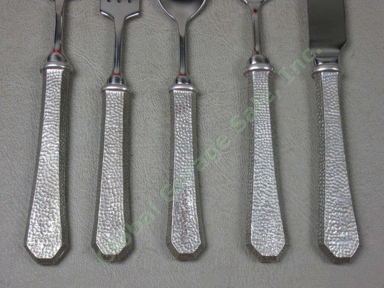 2 NEW 5-Piece Vagabond House Classic Hammered Pewter Flatware Place Settings NR! 3
