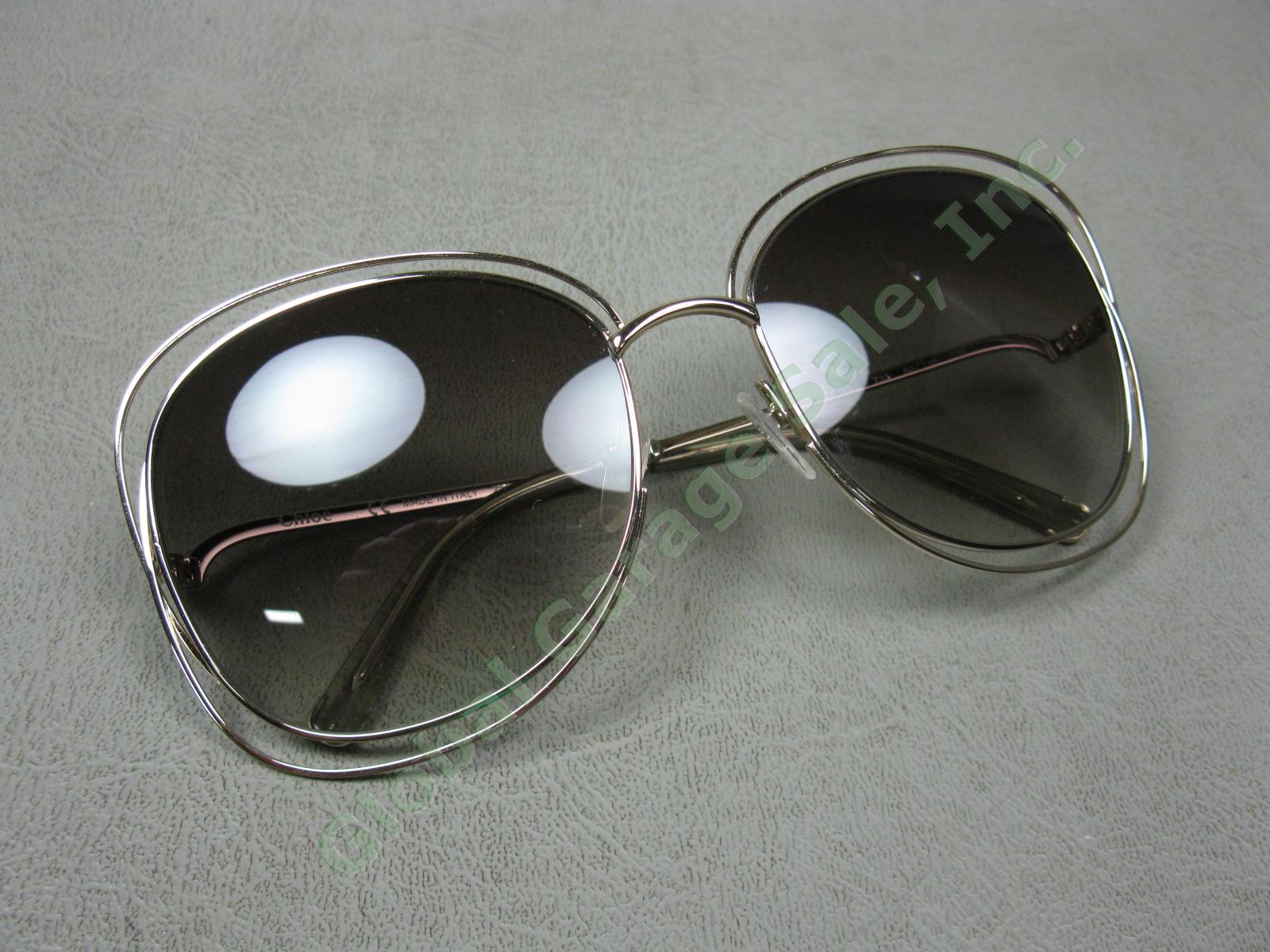 NEW Chloe Carline Gold Frame Sunglasses Green Shaded Lenses CE119S 733 60 18 135 1