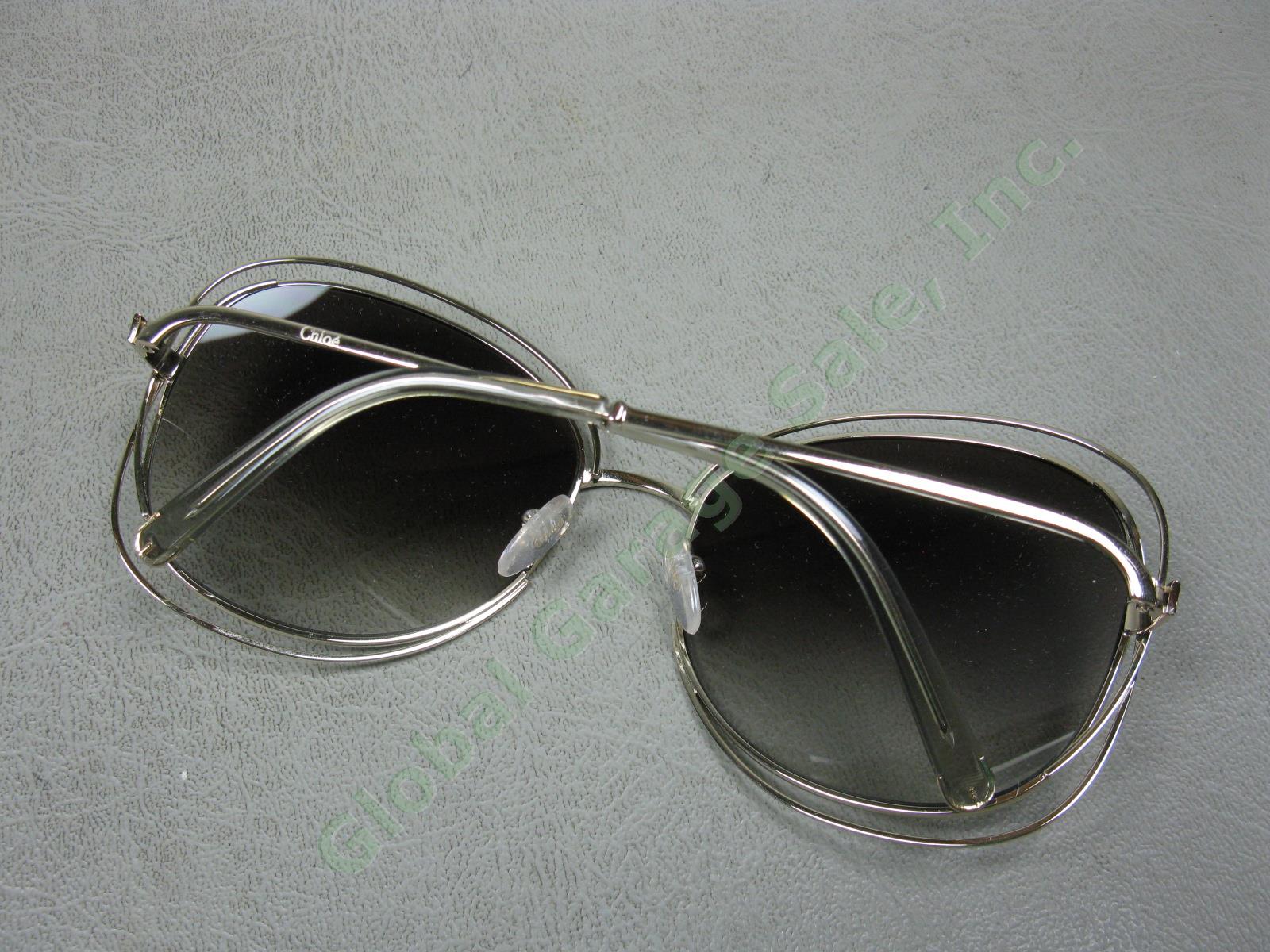 NEW Chloe Carline Gold Frame Sunglasses Green Shaded Lenses CE119S 733 60 18 135 4