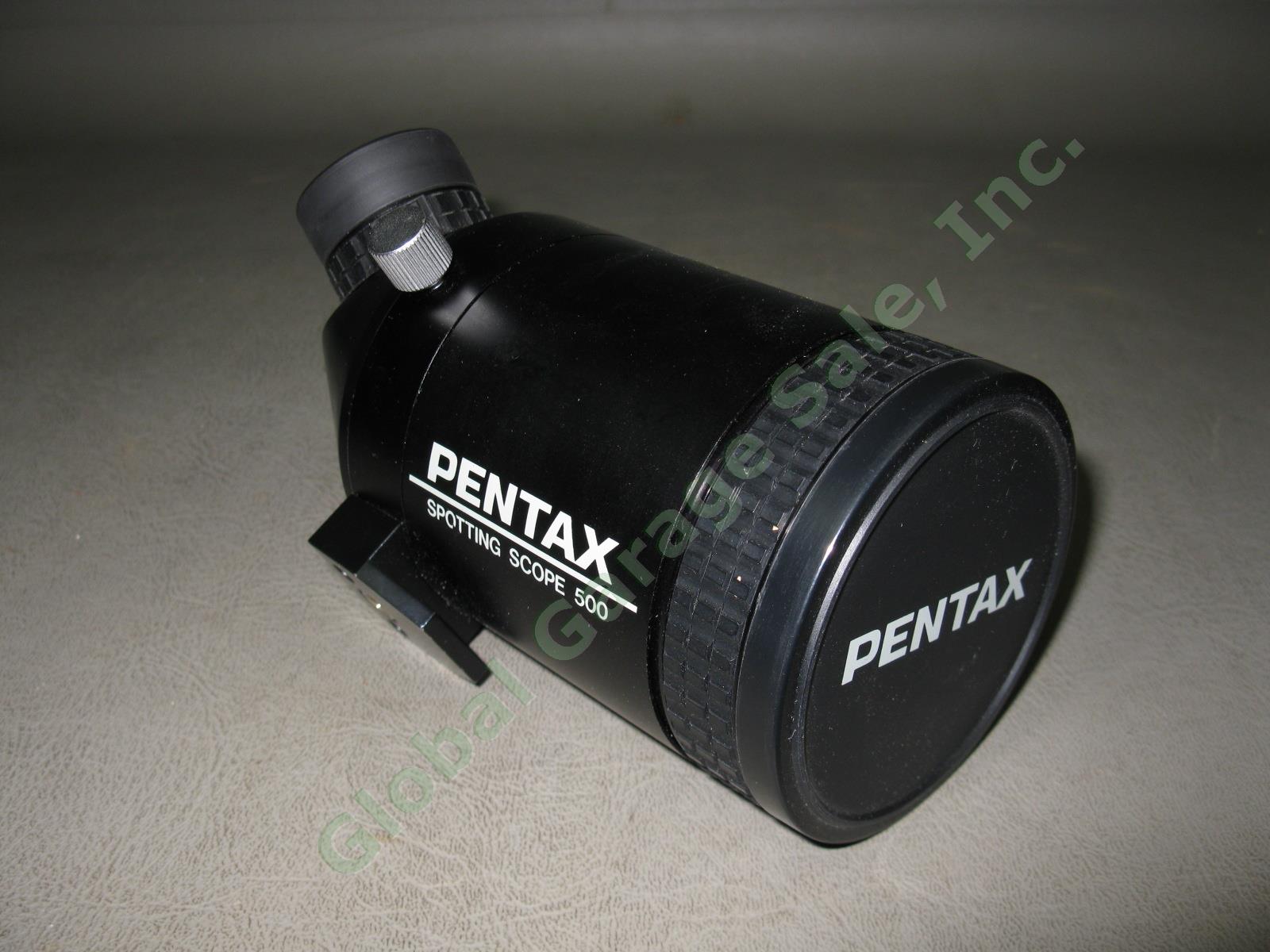 Pentax 500mm Angled Spotting Scope Telephoto Lens W/ Hood Cap Pouch Bag Bundle + 2