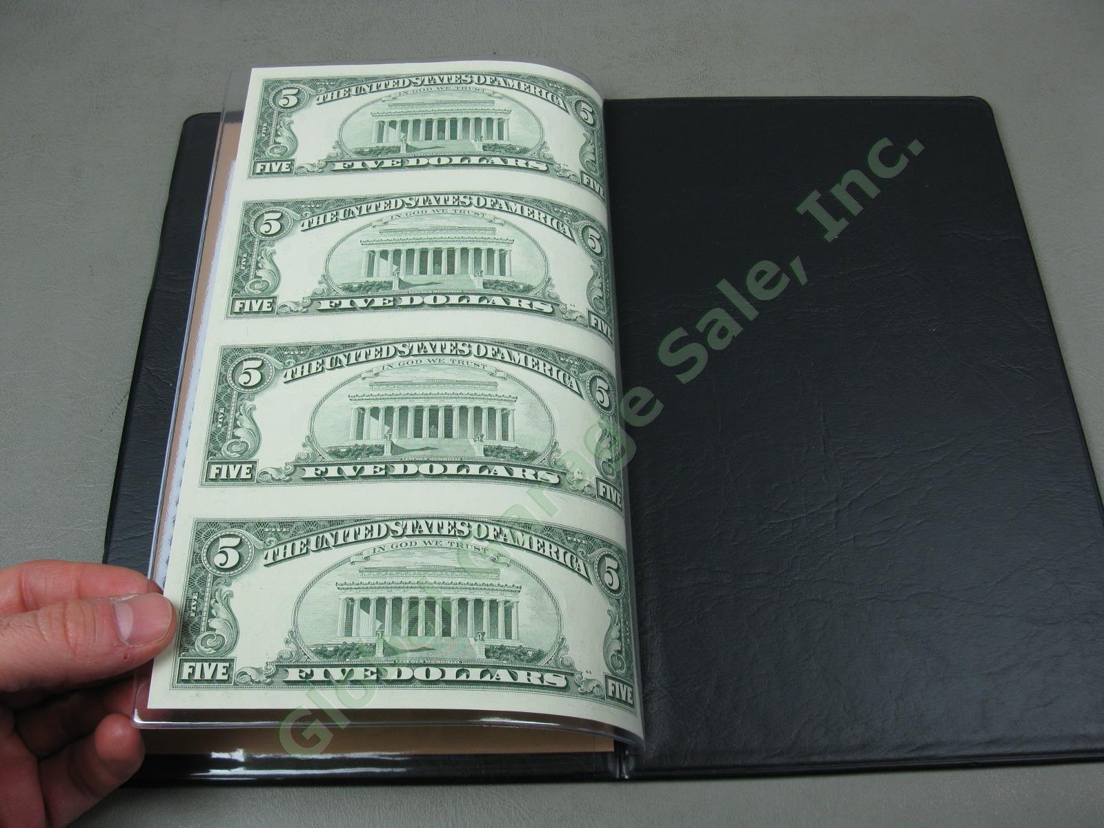 4 World Reserve Monetary Exchange Uncut Sheet Bill Note Albums Set $1 $5 $10 $20 4