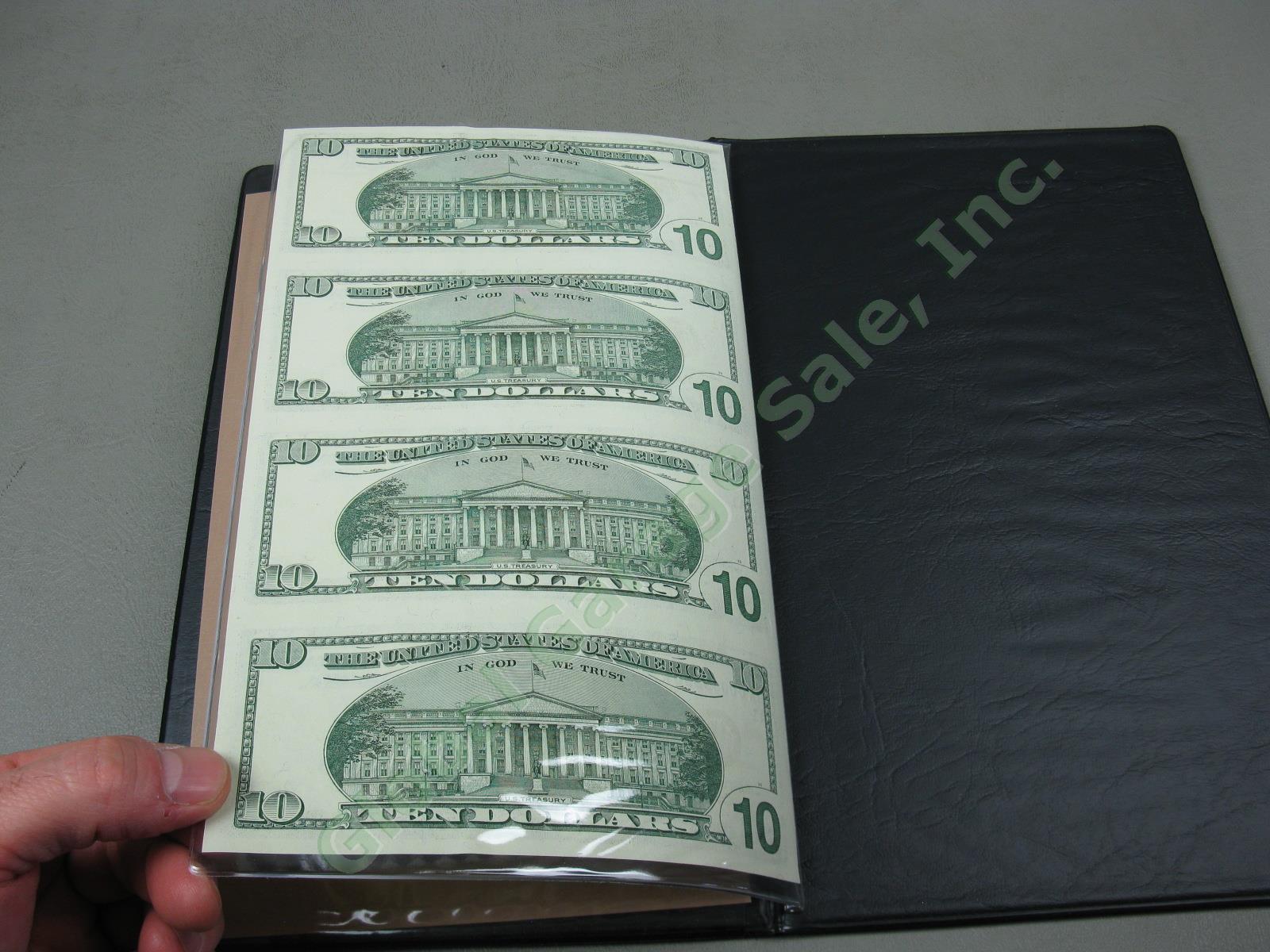4 World Reserve Monetary Exchange Uncut Sheet Bill Note Albums Set $1 $5 $10 $20 6