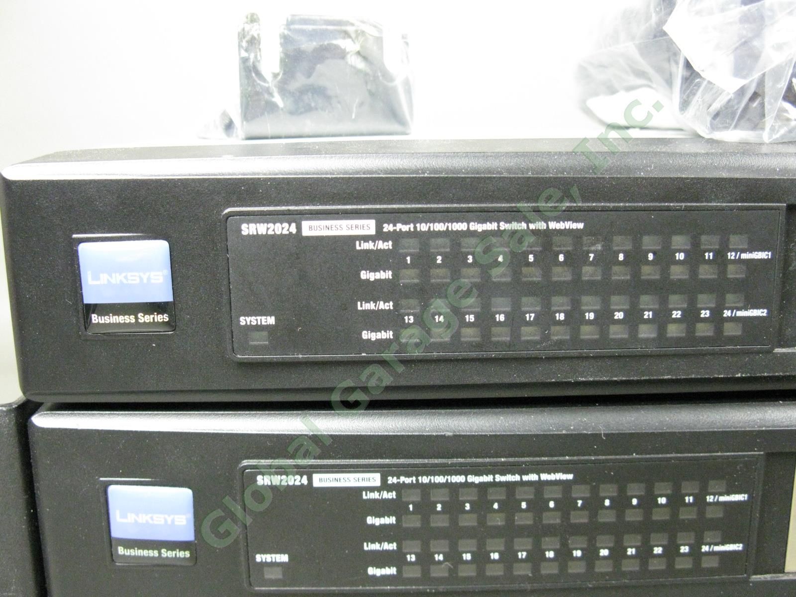 3 Cisco Linksys SRW2024 24-Port 10/100/1000 Gigabit Ethernet Switch Lot Webview 1
