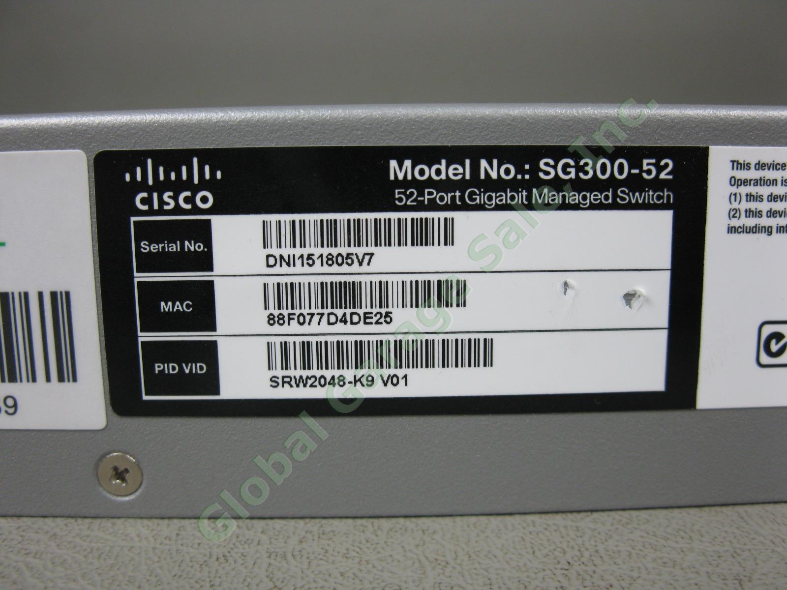 Cisco Small Business SG300-52 Port Gigabit Managed Ethernet Switch SRW2048-K9VO1 6