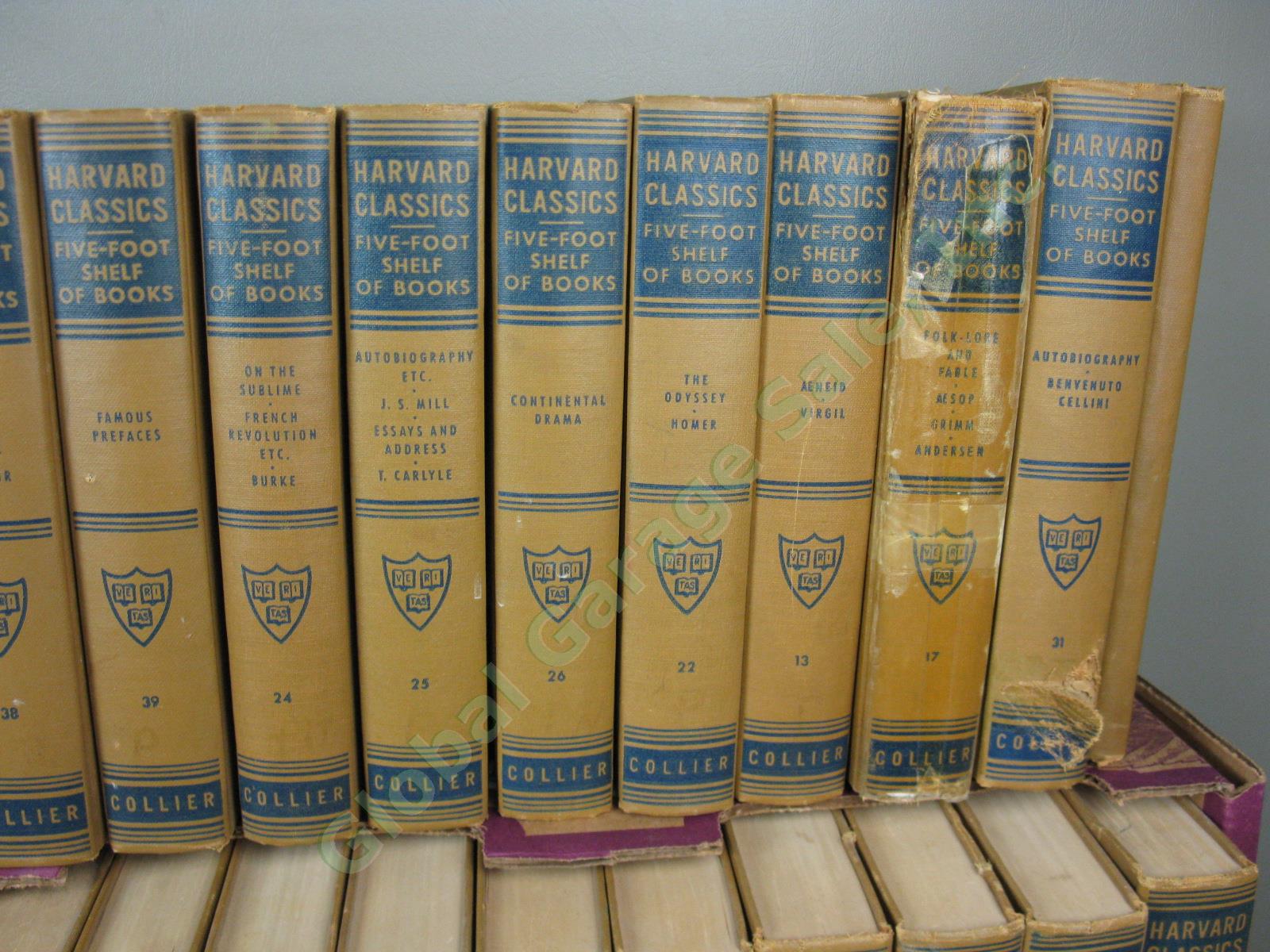 51 Volume 1937-1938 Harvard Classics Five Foot Shelf Of Books +Reading Guide Lot 2