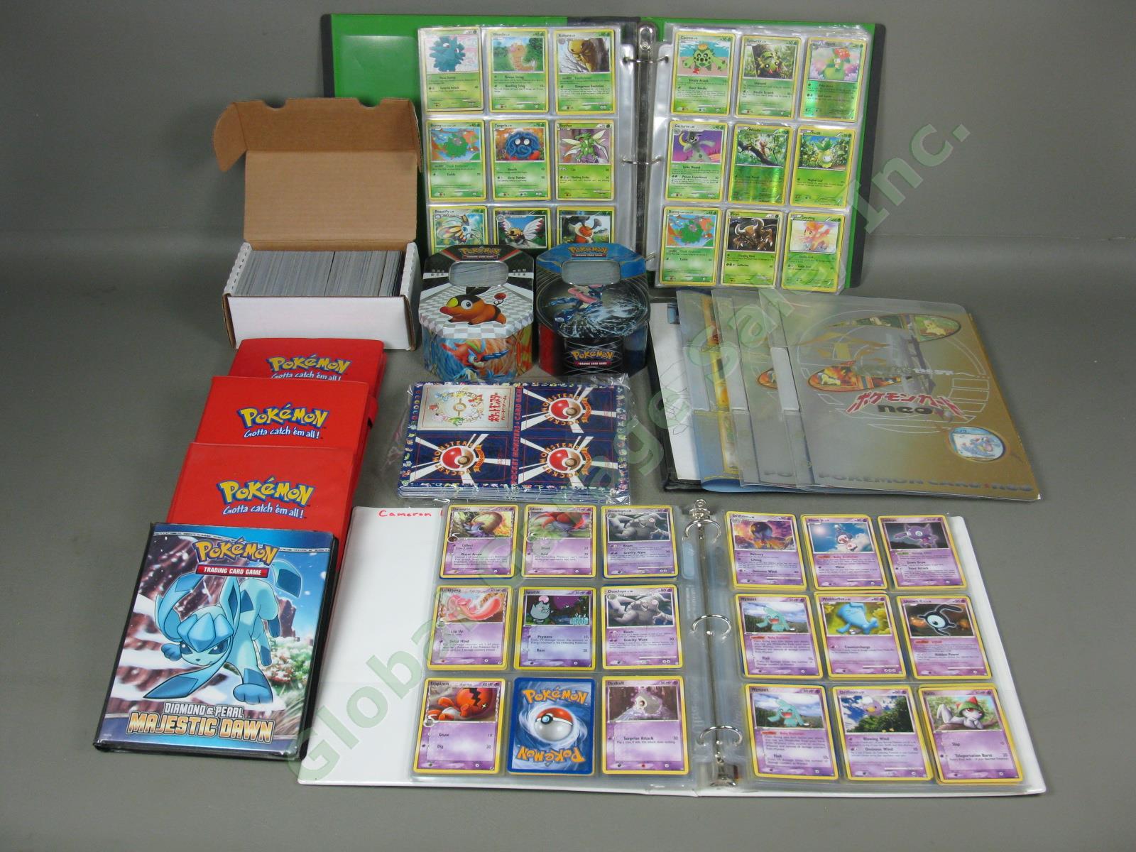 Huge Pokemon Cards Lot Albums Tins Japanese Neo Pocket Monsters 20lbs 1995-2000