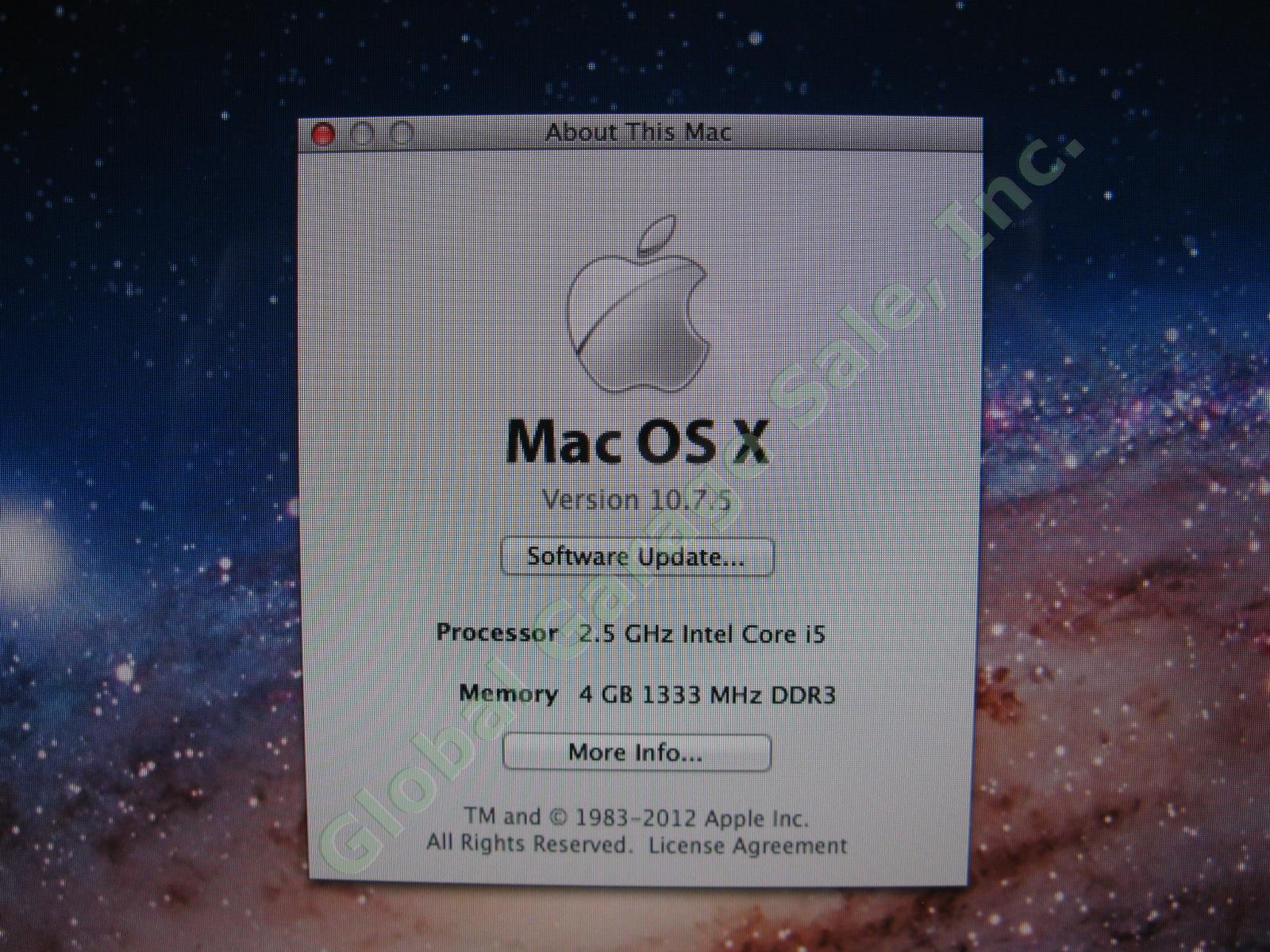 Apple iMac A1311 21.5" Desktop 2.50GHz Intel Core i5 4GB 500GB OSX Lion 10.7.5 + 1