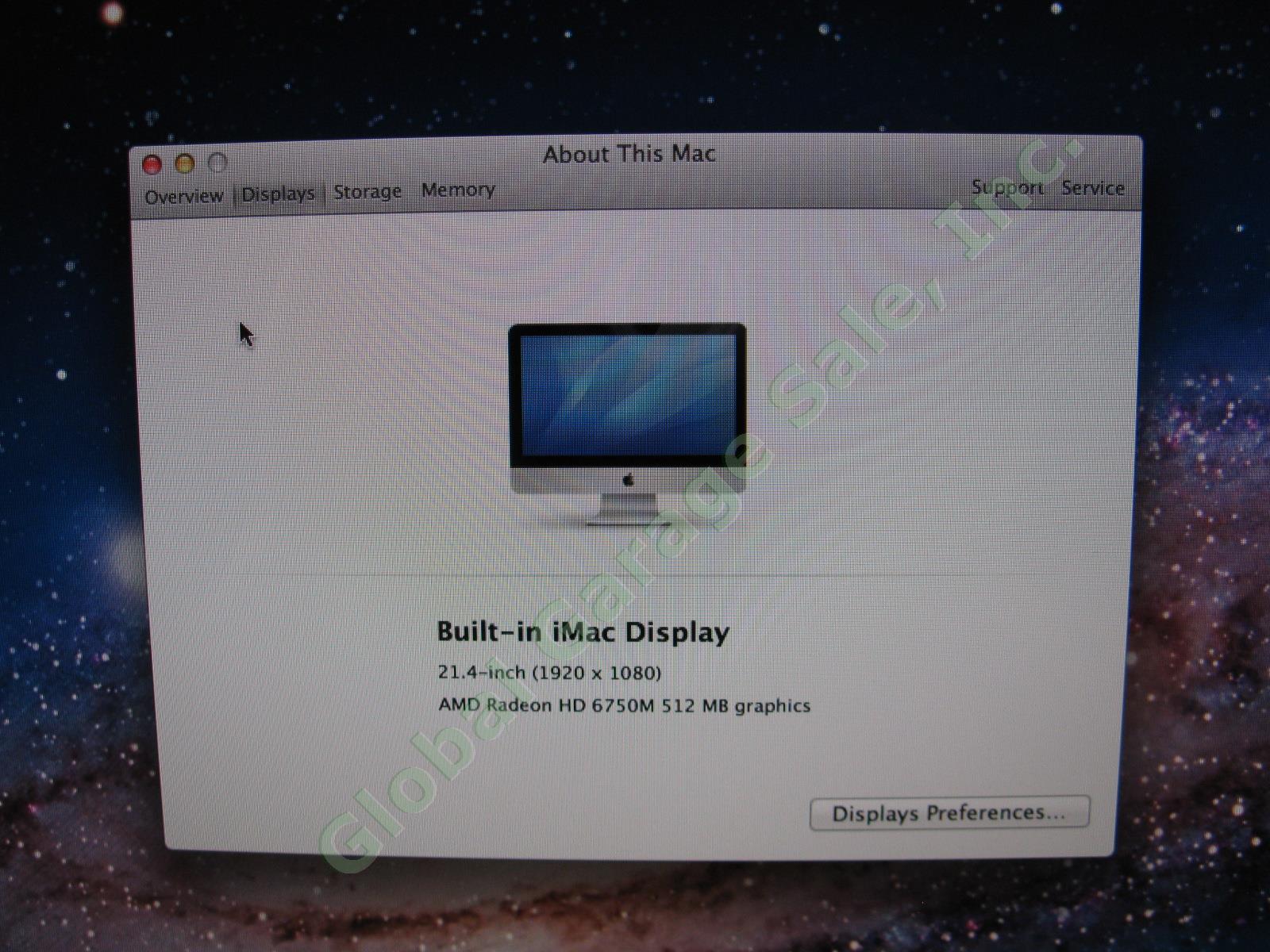 Apple iMac A1311 21.5" Desktop 2.50GHz Intel Core i5 4GB 500GB OSX Lion 10.7.5 + 3