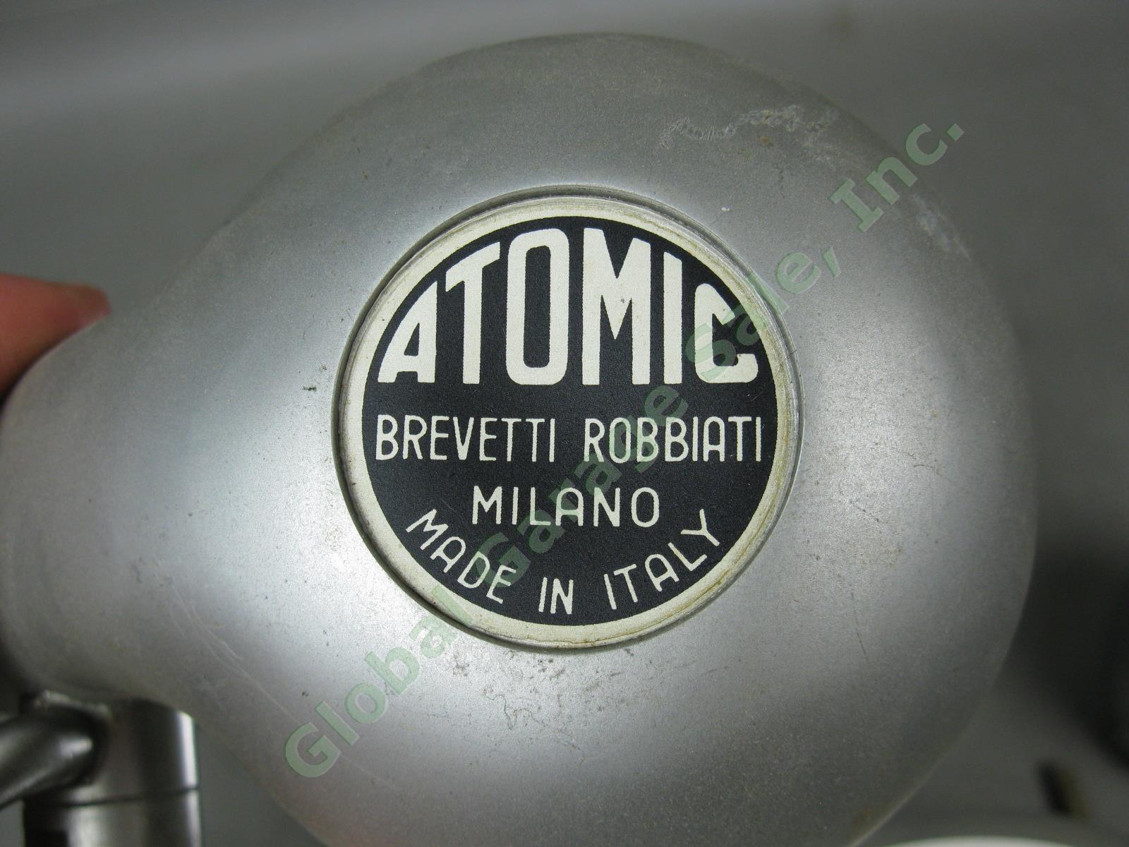 Vtg Atomic Brevetti Robbiati Espresso Maker Model B Roundhead Set Milano Italy 1