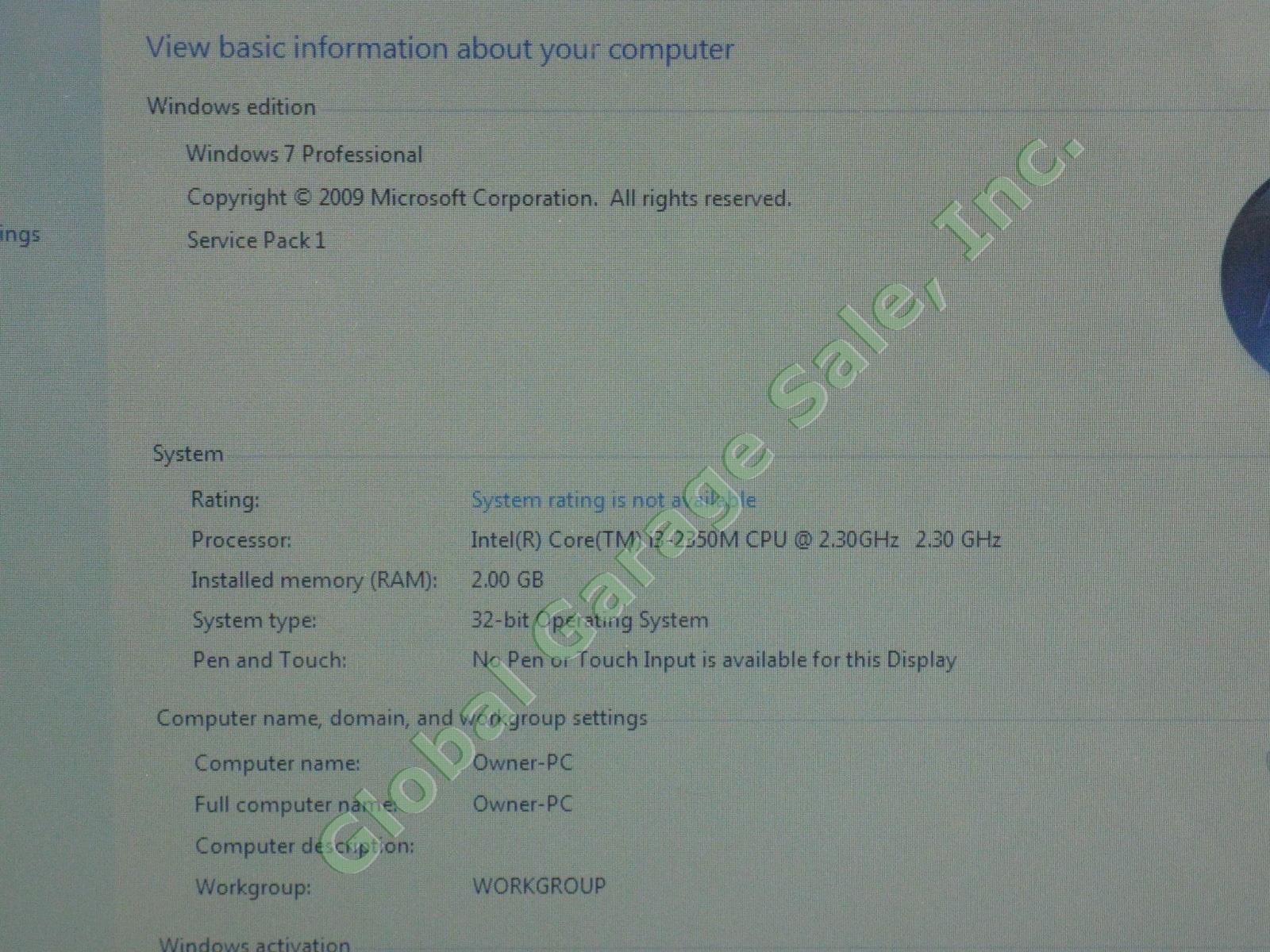 HP 4530s ProBook 15.6" Laptop Intel i3 2.3GHz 2GB 500GB Windows 7 Professional 1
